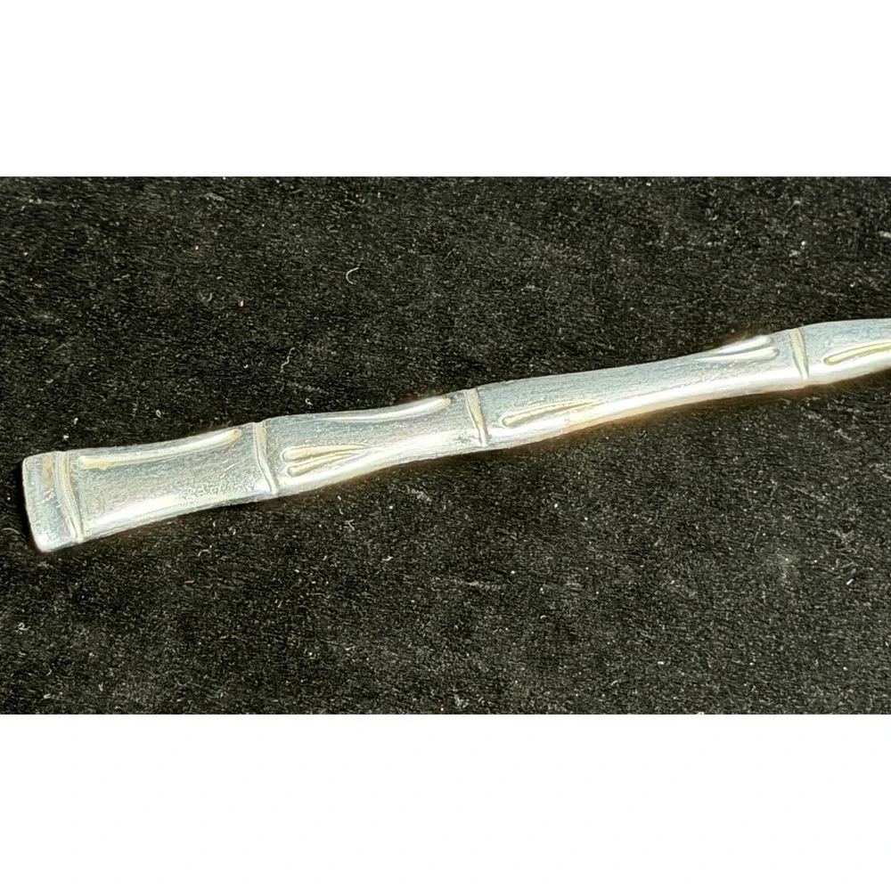 Vintage Bamboo Handle, Stainless Steel Teaspoon, Flatware Korea
